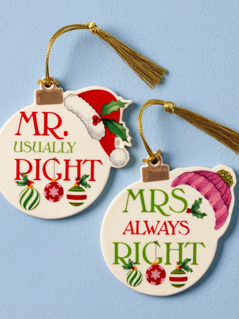 Mr. & Mrs. 2-Piece Ornament Set